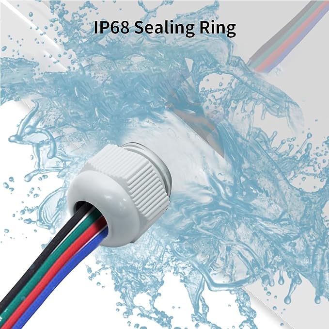 Bonsicoky 1/2" NPT Nylon Cable Glands, Adjustable Cord Grip, Strain Relief - Image 4