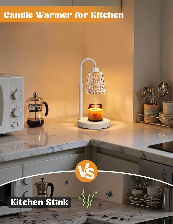 Innqoo White Crystal Candle Warmer Lamp - Image 4