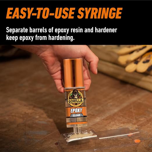 Gorilla 2 Part Epoxy, Incredibly Strong Bonding, 5 Minute Set, 0.85 oz | Water - Image 7
