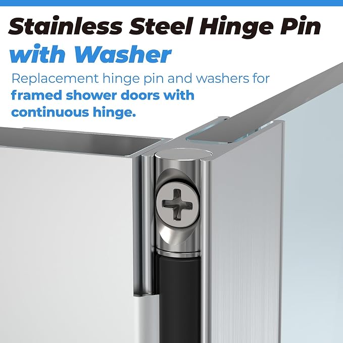 2 Pack Shower Door Pivot Hinge Pin 5/16" Diameter and Washer | Shower Door - Image 6