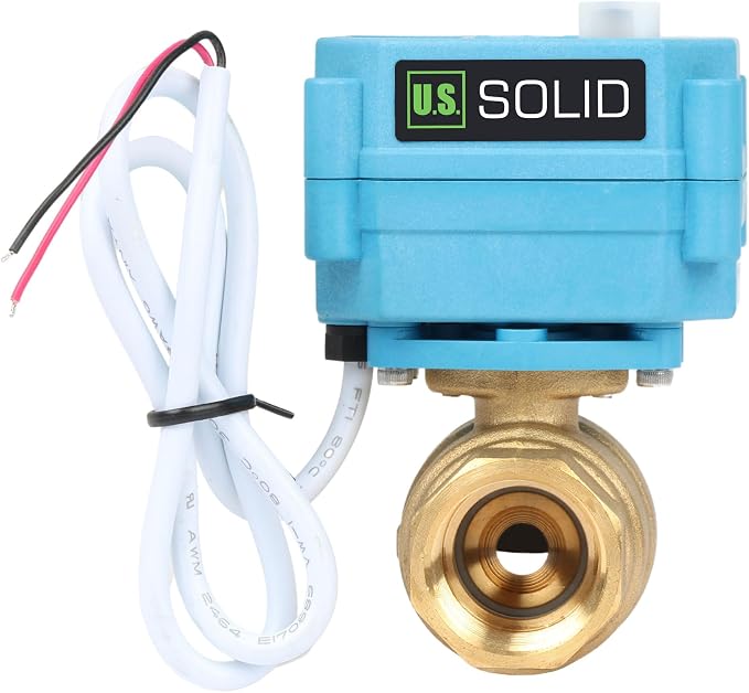 U.S. Solid 3/4inch Brass Motorized Ball Valve, Full Port NPT, IP67 Waterproof - Image 3