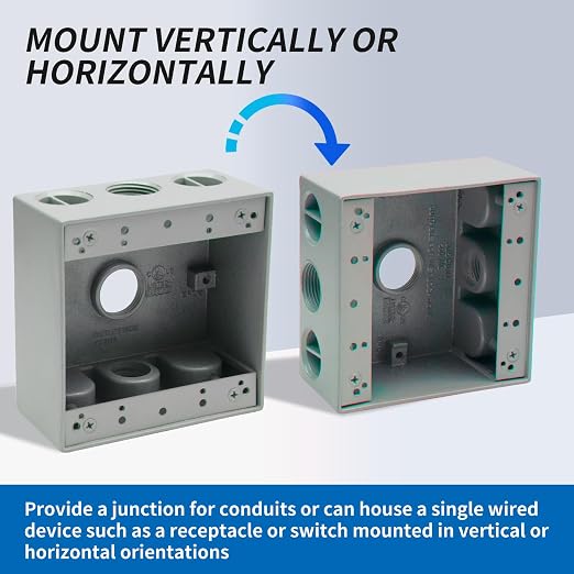 Double Gang 3-3/4" Weatherproof Outdoor Box - Image 6