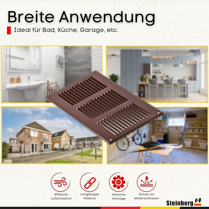 Steinberg14 Brown Vent Cover 10x4 - Image 4