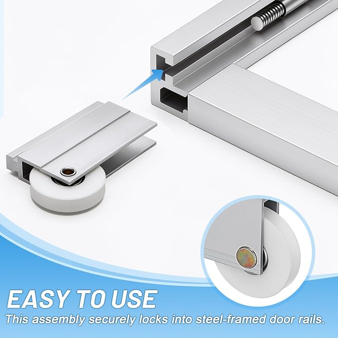 Therwen 2 Pack 1.5 Inch Sliding Door Roller Assemblies - Image 3