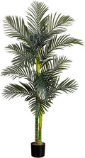 Nearly Natural 6ft Golden Cane Palm Tree, Artificial Double Stalk by NearlyNatural