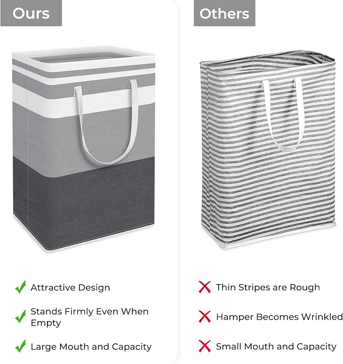 HomeHacks 2 Pack Laundry Baskets, Laundry Hampers Bags | Waterproof, - Image 3