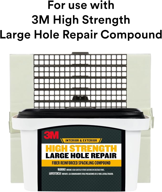 3M High Strength Repair Plate, 4 Pack | Wall And Ceiling Hole Repair Backer - Image 7
