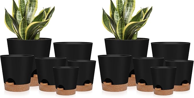 YNNICO Indoor Self Watering Planters by AFamilyofGardenLovers