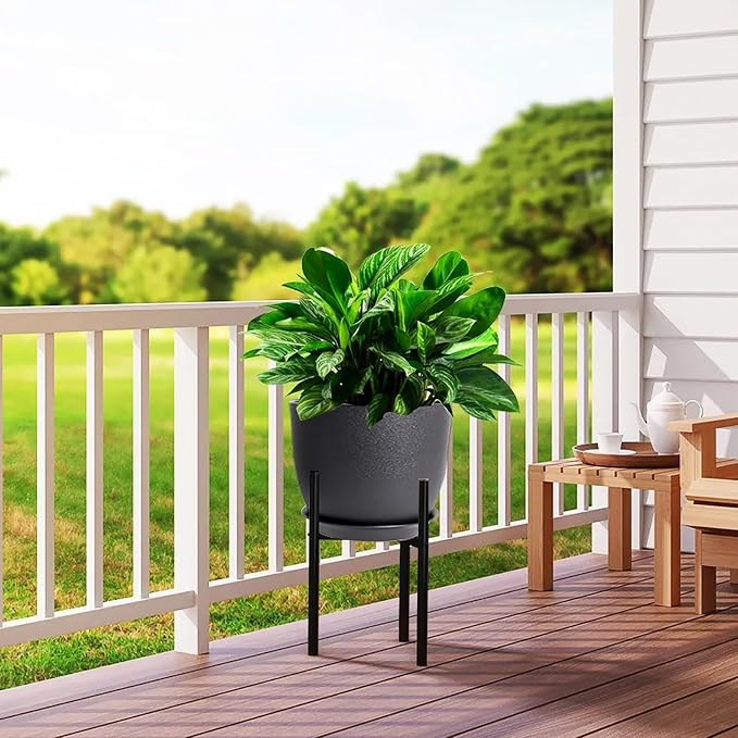 UOUZ 12inch Large Plant Pot, Modern Plastic Planter - Image 5