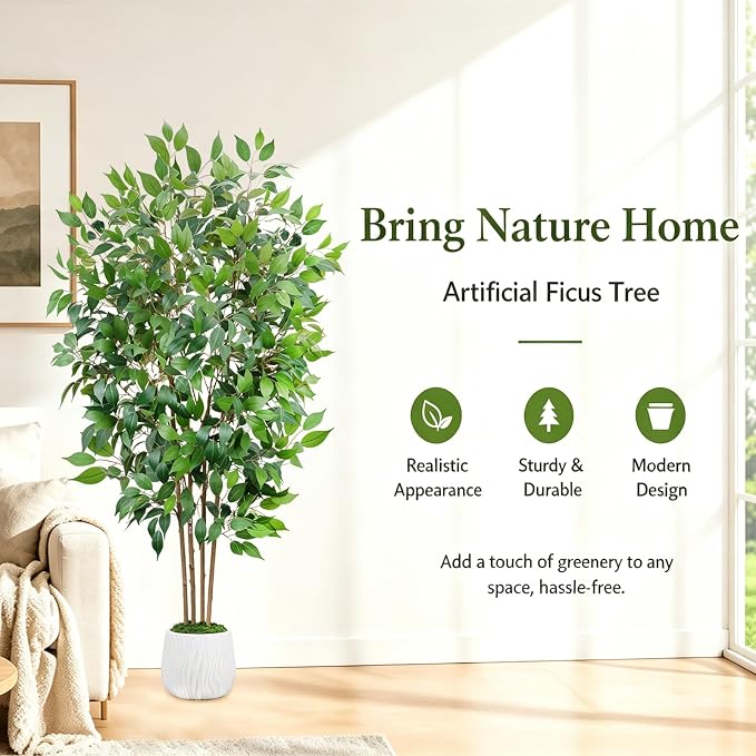 GTIDEA 6FT Artificial Ficus Tree - Image 4
