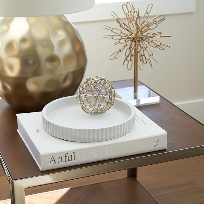Decorative Concrete Tray & Book Decor Set - Image 8