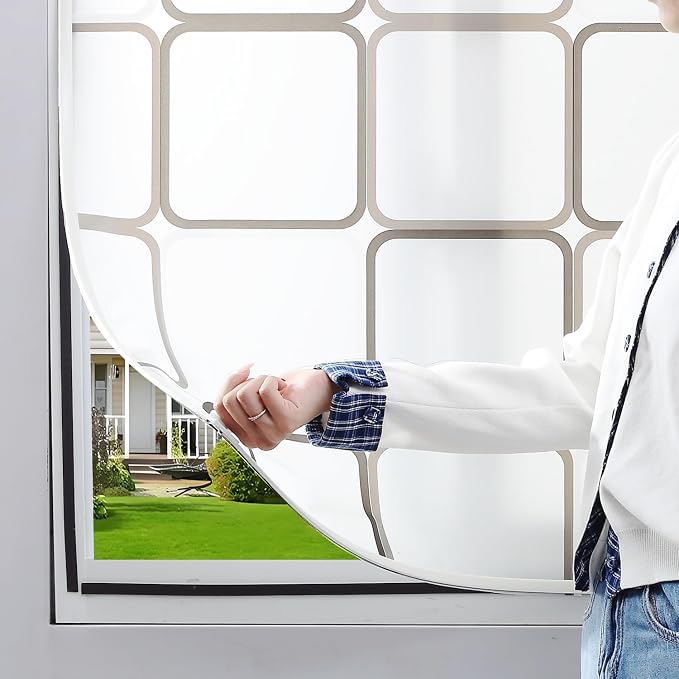 DIY Magnetic Window Insulation Kit Matte Frosted Privacy Film by RODENET