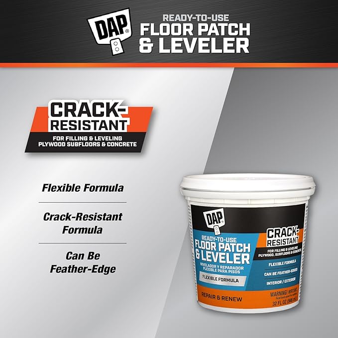 DAP Flexible Floor Patch and Leveler, Light Gray, 32 Oz - Image 3