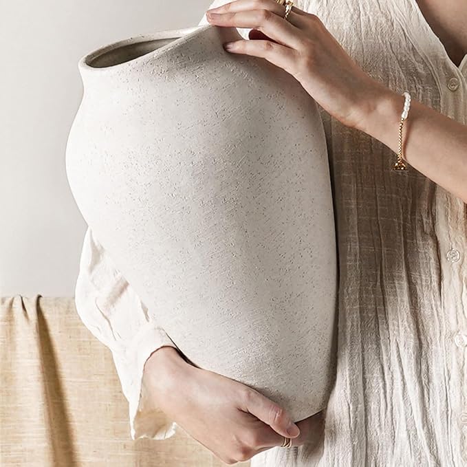 White Ceramic Vase by LETAUCIGARDEN