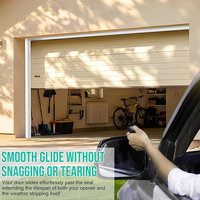 Garage Door Seal Top and Sides - 23FT TPE Garage Door Weather Stripping Kit - Image 7