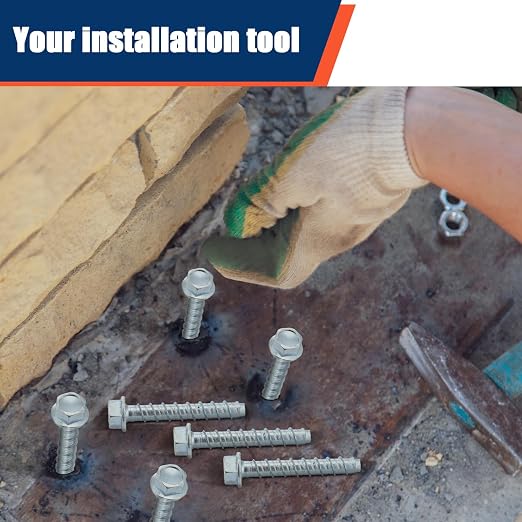 Tandefio 160 Pack 3/8 x 3 Concrete Anchors and Screw Kits Galvanized | Large - Image 7