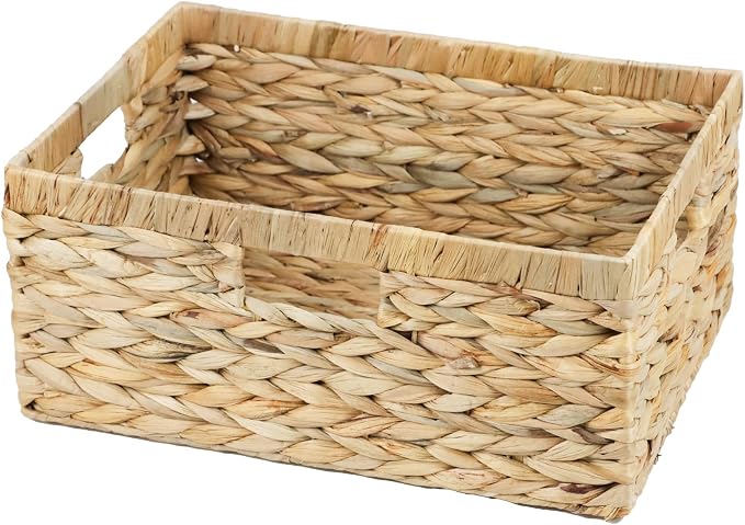 Large Wicker Basket, Water Hyacinth Wicker Storage Basket by ORDELITE