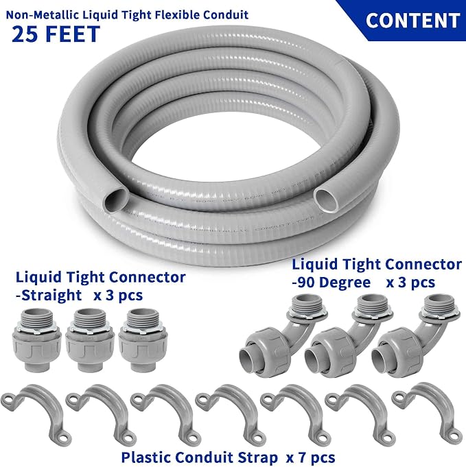 Yariwiz Flexible Electrical Conduit Liquid Tight PVC Conduit Kit - Image 5