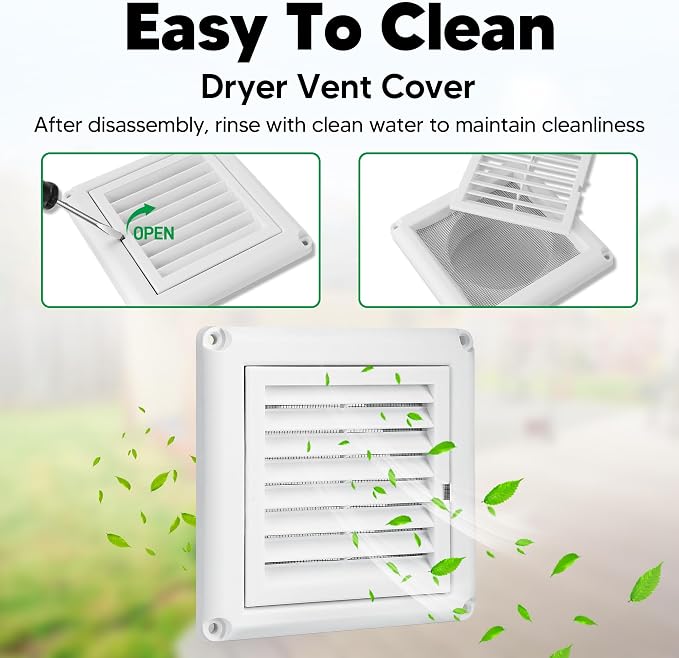 4 Inch Outside Dryer Vent Cover Hood - Image 6
