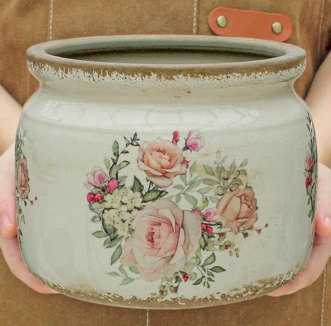 Shabby Chic Ceramic Plant Pots - Image 4