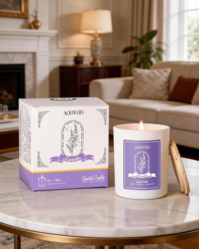 AOOVOO Lavender Scented Candles - Image 8
