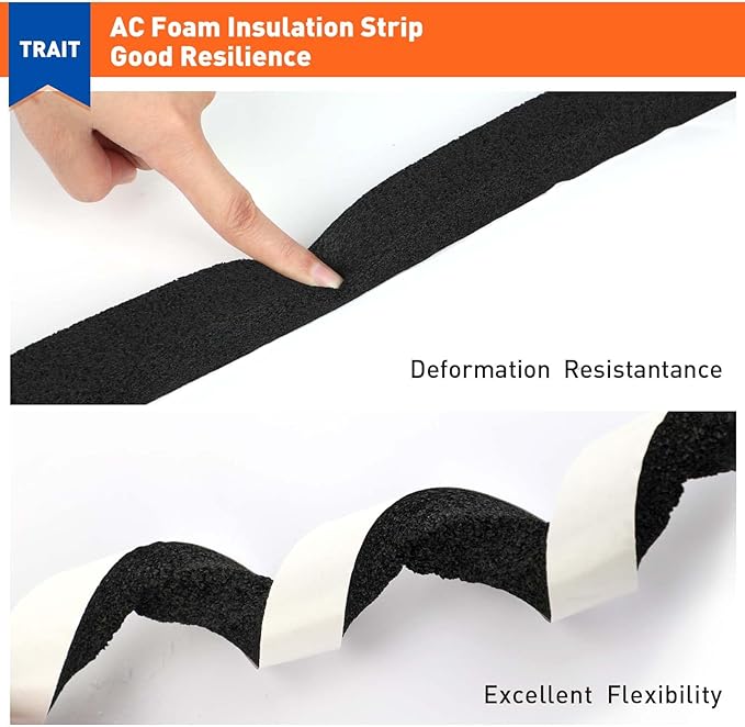 MAGZO Foam Weather Stripping Door Seal 1 Inch W x 1 Inch T x 13 FT | Foam Tape - Image 4