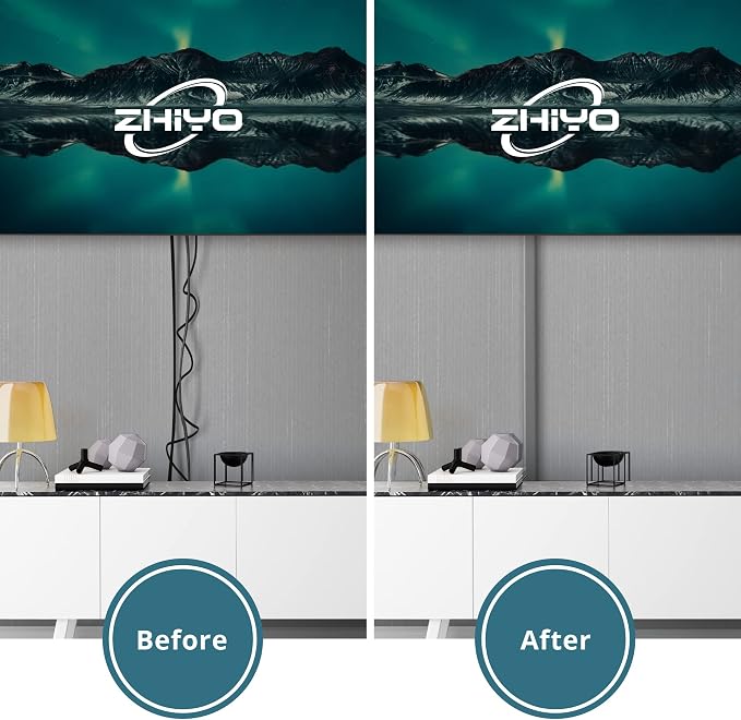 ZhiYo 43" Cord Covers for Wires on Wall, 0.95" W x 0.47" | Fits 2-3 Cords - Image 4