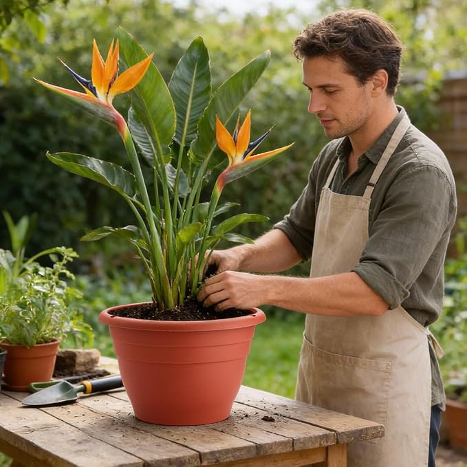 RooTrimmer 3 Pack 11 Inch Plant Pots Lightweight Planters - Image 6