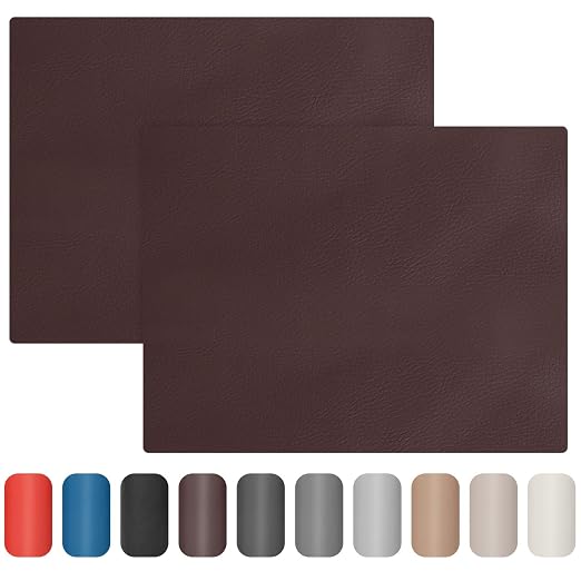 Leather Repair Patch 8x11 inch 2 Pcs, Self Adhesive Vinyl Repair Patch Kit by ALLFORYOU