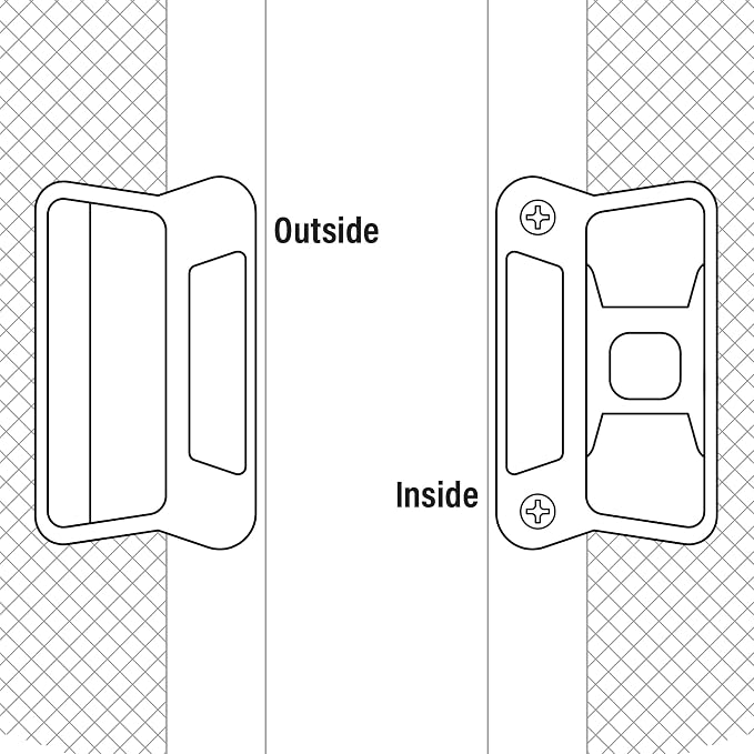 Prime-Line A 168 Black Plastic, Sliding Screen Door Latch and Pull, fits - Image 4