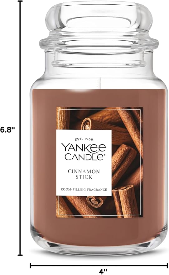 Yankee Candle Cinnamon Stick, Holiday Scented Candle, 22oz Large Jar - Image 9