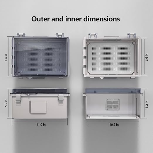 ABS Electrical Junction Box, Ventilated Design, Cable Grommets, IP65 Waterproof - Image 6