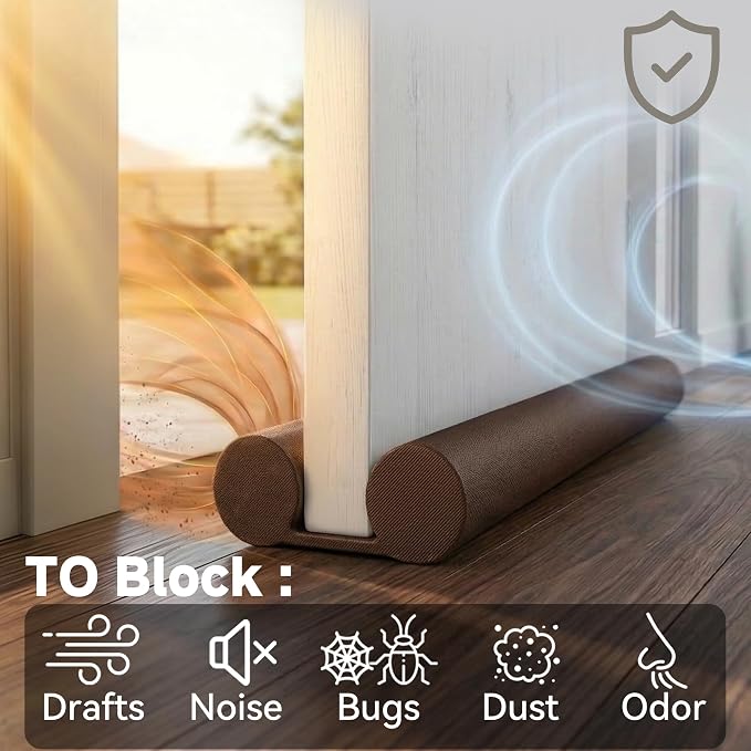MAXTID 32" Door Draft Stopper, Air Breeze Wind Blocker, Bedroom | Must Haves - Image 3