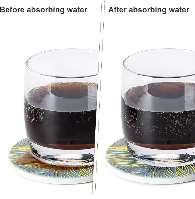 6Pcs Absorbent Coasters Set - Image 4