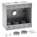 2-Gang Weatherproof Outlet Box, 3 1/2 in Hole Outdoor Electrical Box | Aluminum by XGGYA