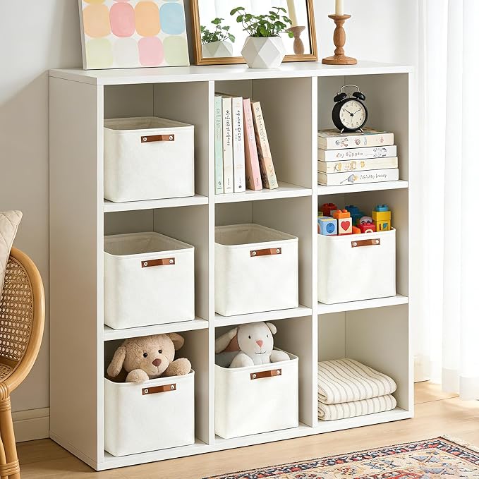 Collapsible Fabric Storage Cubes 11x11 Cube Storage Bins, 4 Pack Closet Baskets - Image 4