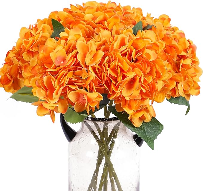 Kimura's Cabin 6pcs Hydrangea Artificial Flowers Fall Fake Hydrangea, Wedding by WeddingPartyArrangementBouquetsDecorationArtificialFlowers