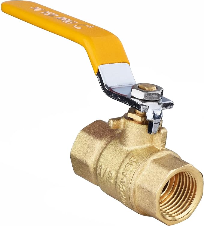 EFIELD 1/2-Inch 600 WOG FNPT Full Port Brass Ball Valve | FIP Threaded - Image 3