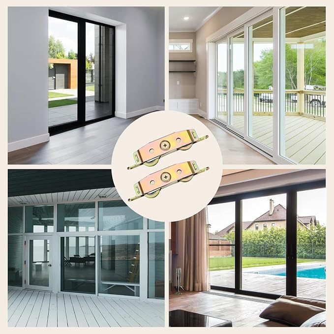 2pcs Heavy Duty Sliding Door Rollers, Lancisism Steel Ball Bearing Patio Door - Image 7