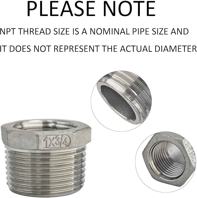 304 Stainless Steel Reducer Hex Bushing - Image 6