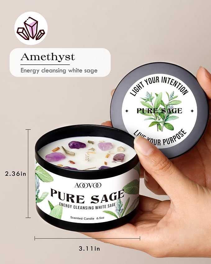AOOVOO 2 Pack Sage Candles - Image 5