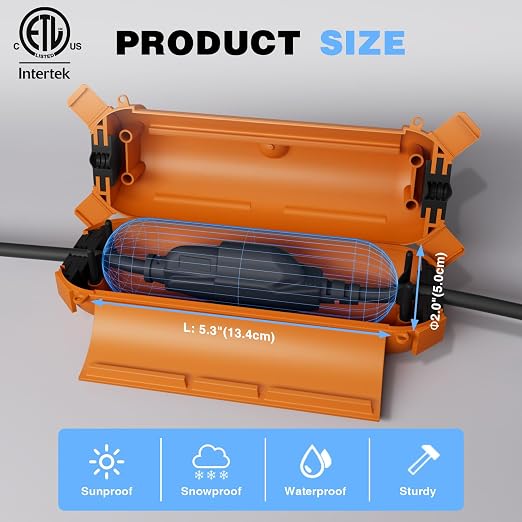 3 Pack Outdoor Extension Cord Waterproof Cover, - Image 3