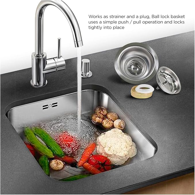 Highcraft 9753 Kitchen Sink Stainless Steel Drain Assembly - Image 2