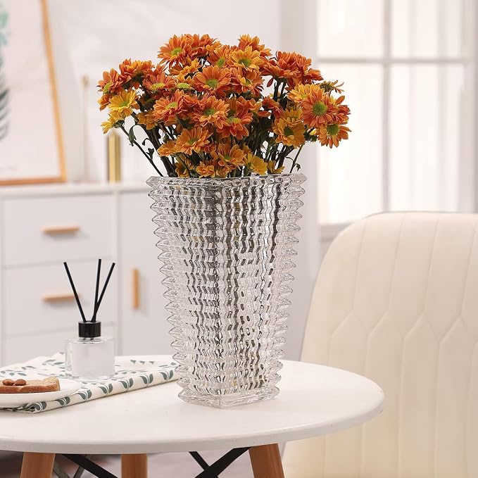 MCMCNCUIU Crystal Glass Vase, Large Crystal Vases - Image 8