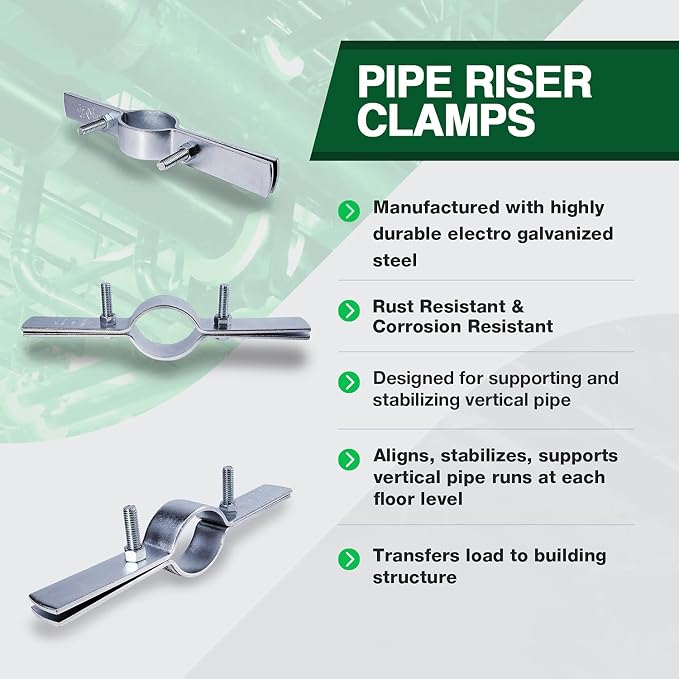 Highcraft DMST-FQ010 Riser Clamp; Vertical Pipe Hanger - Image 3