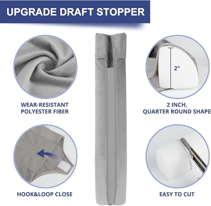 HADOR Door Draft Stopper for Bottom of Door, 36 Inch Under Draft Air Noise - Image 4
