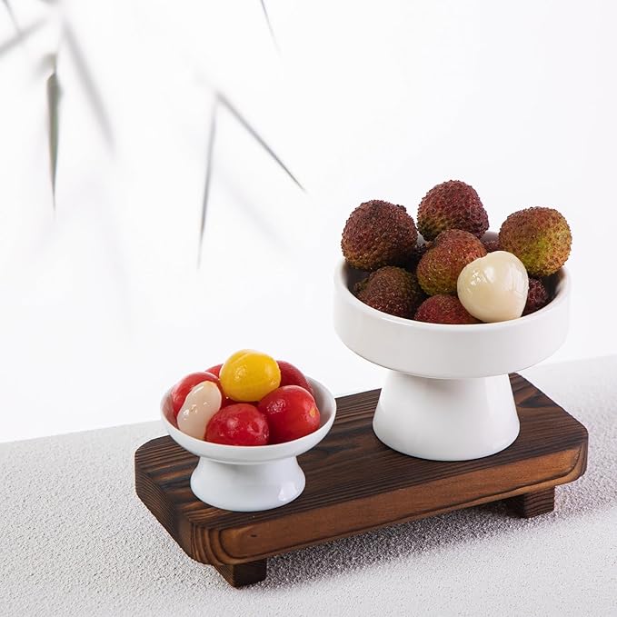 FLYIEE Wood Risers for Decor Display, Bathroom Counter Sink Decor, Dish Soap - Image 3