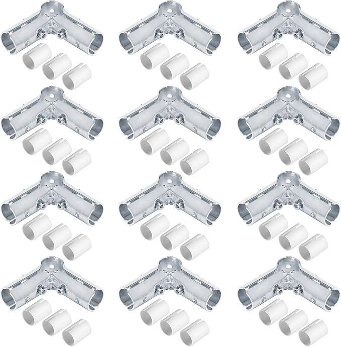 12 Sets 90 Degree 3 Way Cross Pipe Connector Clamps, Fits 3/4" EMT Conduit | - Image 7
