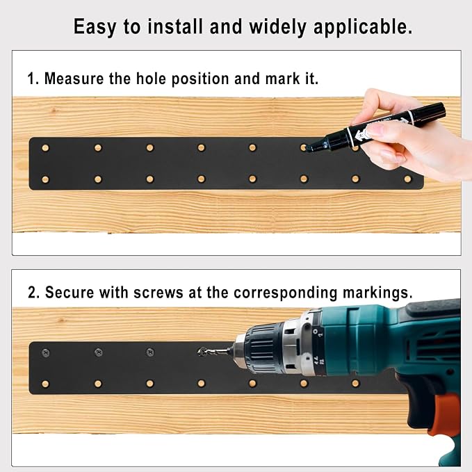 6packs Straight Steel I Shape Flat Plate, Heavy Duty Mending Plate 14.7"x2" - Image 4
