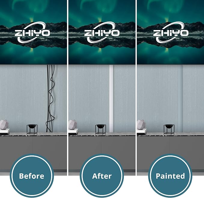 ZhiYo 43" Cord Covers for Wires on Wall, 0.95" W x 0.47" | Fits 2-3 Cords - Image 4